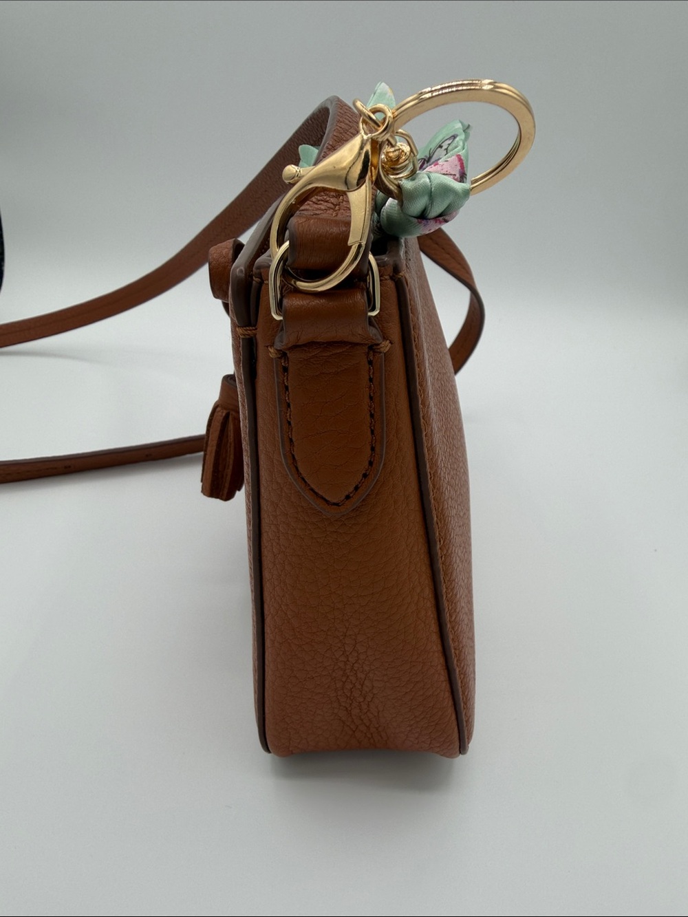 Kate Spade Brown Pebbled Leather Tassel Crossbody Bag - Picture 8 of 8